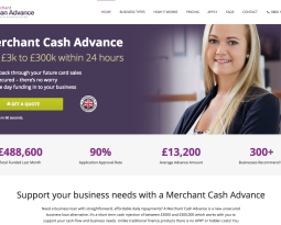 Business cash advance website build